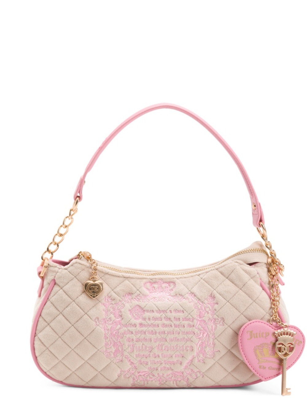 🎀👑JUICY COUTURE~Tale velour shoulder bag with charm